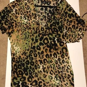 🌸Multi Color Leopard Shirt Dress